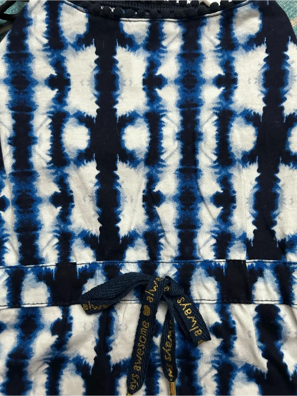 NWT Top Paw Blue Shibori Dog Dress - Size Medium